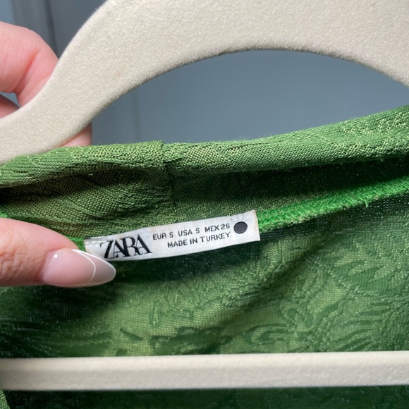 Zara green dress / cover up size small - Picture 3 of 4